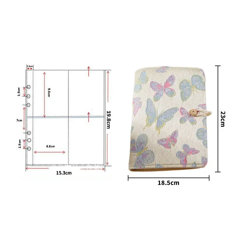 1PC A5 Binder Photo Album Butterfly Flower Pattern Idol Card Collection Books Loose-leaf Album Photocard Collection Books Gift