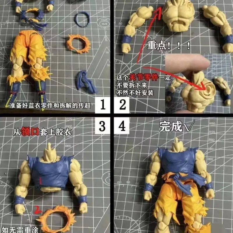 

В наличии: Dragon Ball SHF Гоку, набор аксессуаров для одежды с эффектом повреждений от супер-боя, мягкая пластиковая реплика, набор аксессуаров EC Factory 3.0