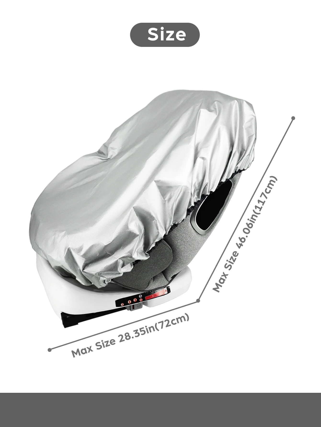 Universal baby car seat sun shade cover — UV & heat protection 6