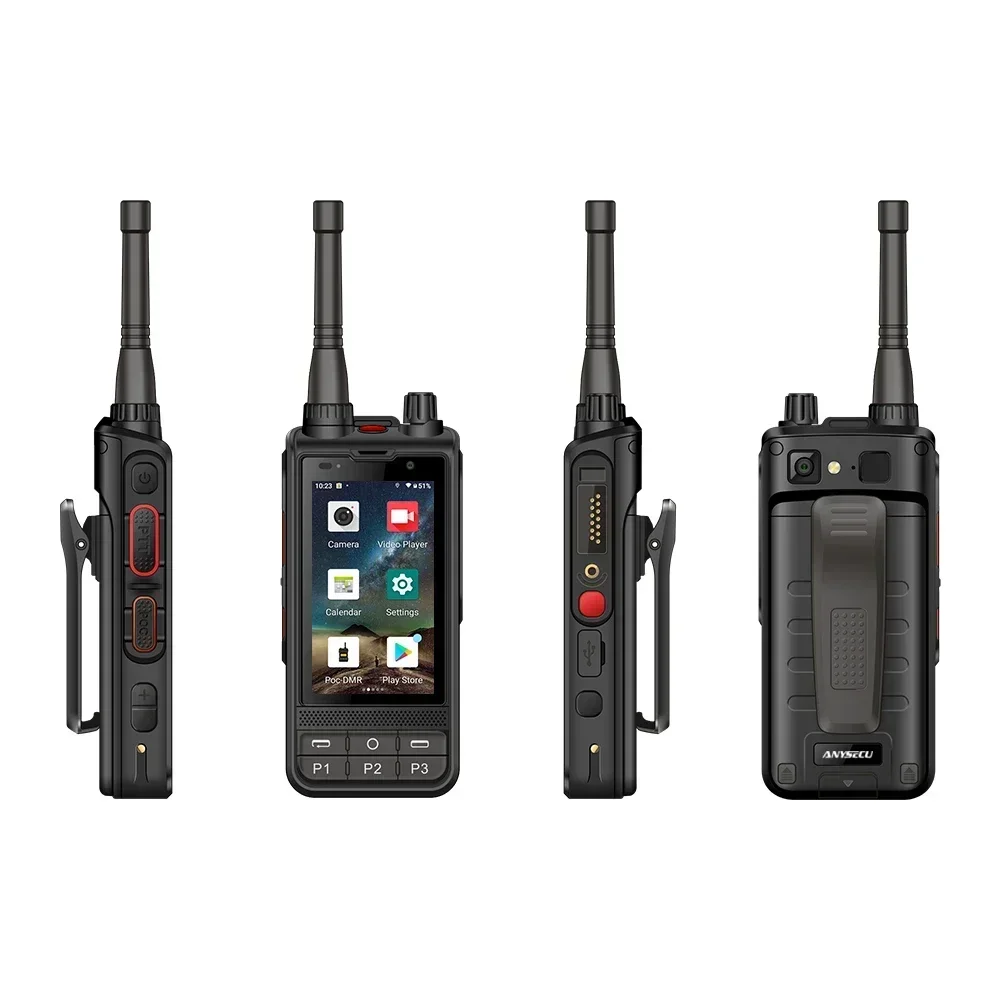 Global Version W6 Plus POC 4G Radio With DMR / Analog UHF Unlocked Android Radio REAL PTT ZELLO Radio