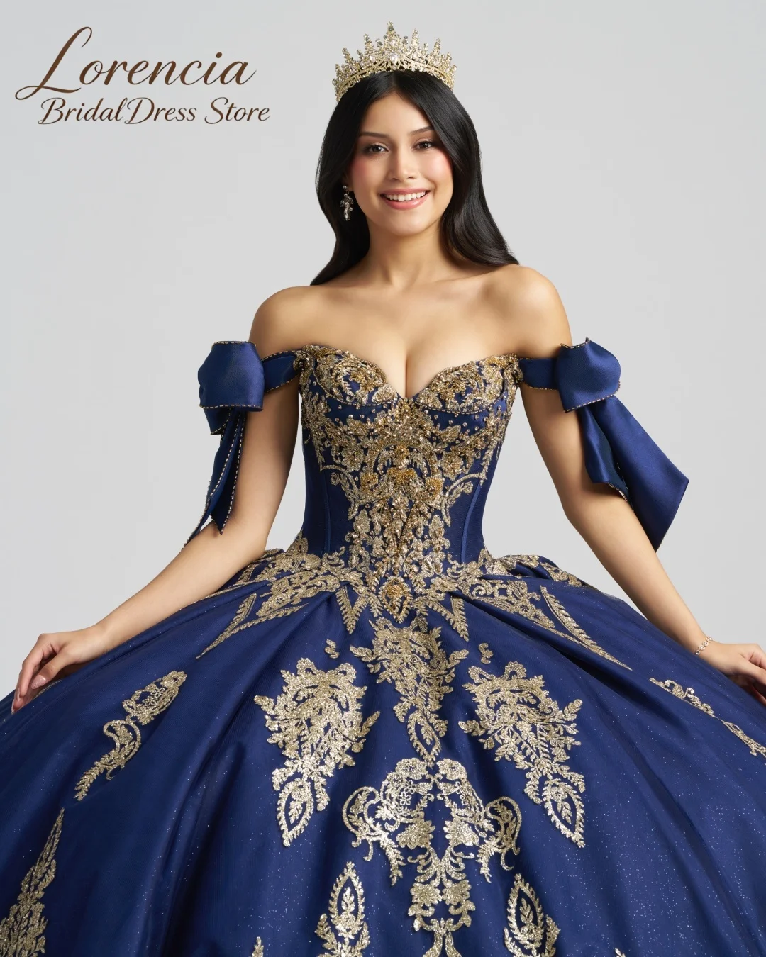 Luxury Quinceanera Dresses Off Shoulder Satin Lace Appliques Court Train Sweet 16 Birthday Ball Gowns Customized Vestido De 15
