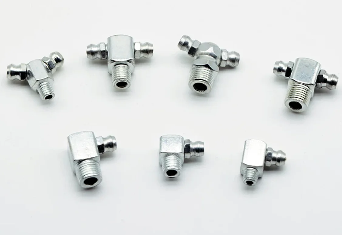 10PCS Double-Headed Grease Nipple Y-Type T-Type  90-Degree Right Angle