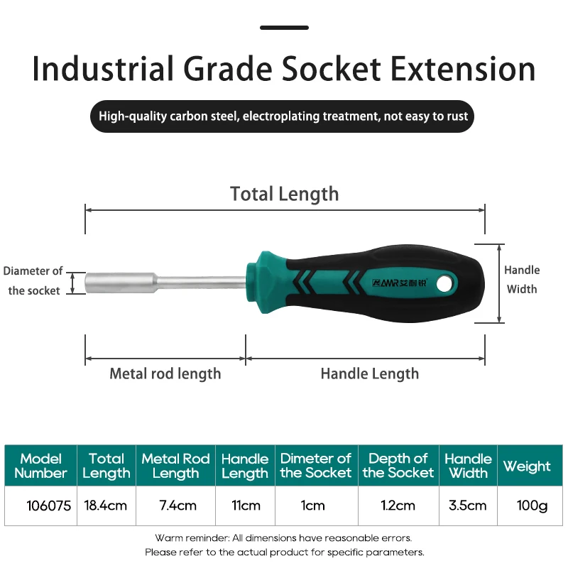 Socket Screwdriver Carbon Steel Hex Socket Wrench Deepening Socket Driver Adjustment Motorcycle Repair Tools