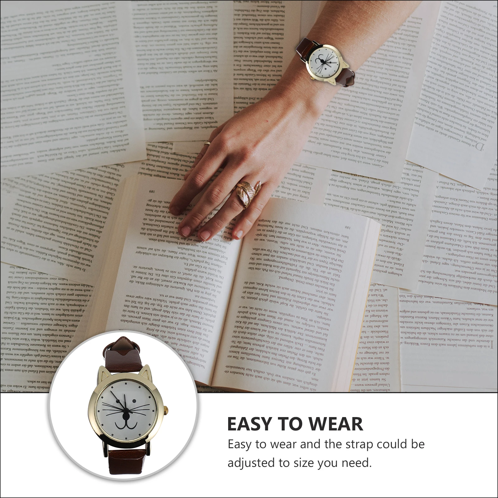 

Cartoon Watches Women Lady Wristwatch Quartz Fashion Adjustable Strap Girl Elegant Daily Wear Party School Gift Daughter