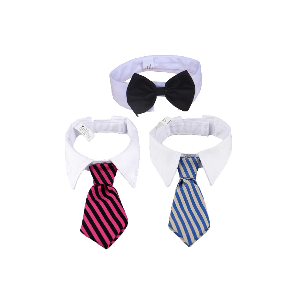 

3 Pieces Adjustable Pets Dog Cat Bow Tie Pet Costume Necktie Collar for Small Dogs Puppy Grooming Accessories - Size L