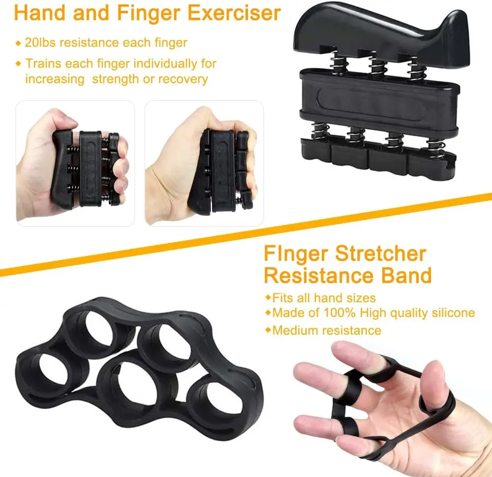 Adjustable Hand Gripper Strength Trainer Workout Kit 5pcs ,