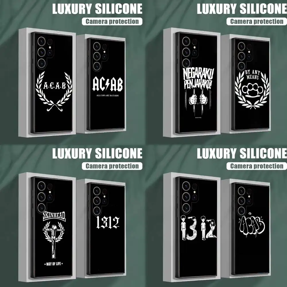

A-Acab Ultras Phone Case For Samsung S25,S24,S23,S22,S21,S20,S10,Ultra,Plus,Lite,FE,Soft Silicone Black Cover