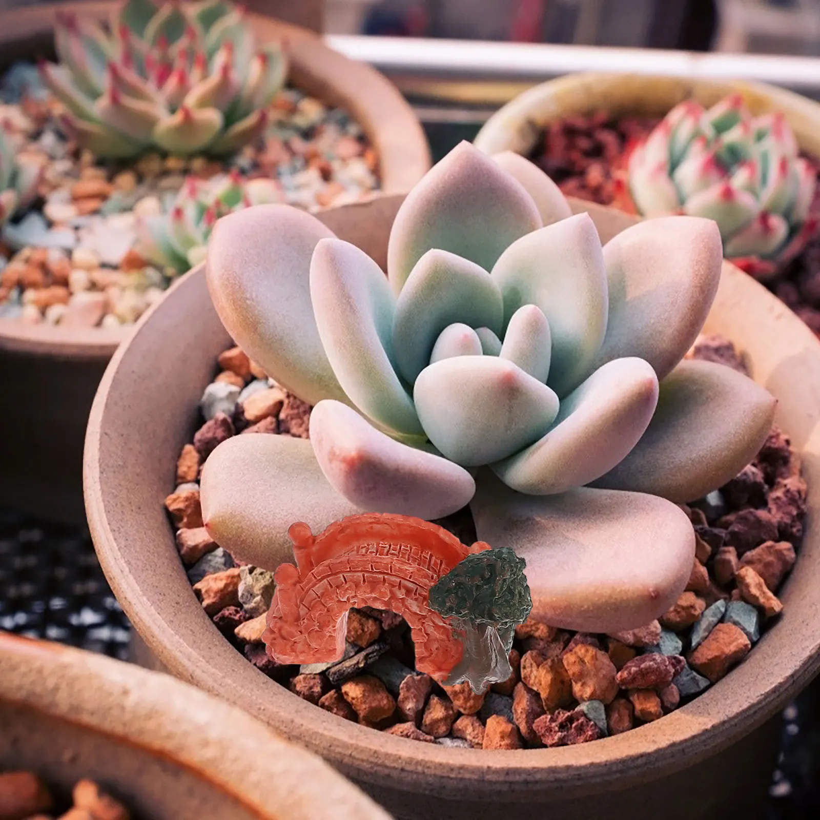 

8Pcs Micro Landscape Miniature Arch Bridge Decorative Garden Accessories Fairy Garden Features Tiny Outdoor Bridge Figurines