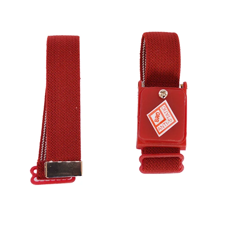 Roter antistatischer Armband-Fußring, kabellos oder kabelgebunden, für staubfreie Umgebung in der Fabrik, entfernt statische Elektrizität