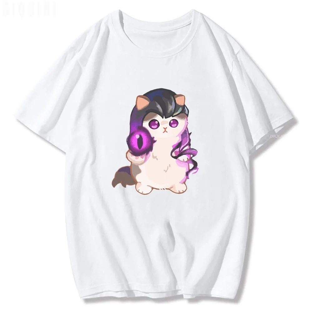 Reyna Cat Cute Surprised Penguin Game T-Shirt Men Women Cotton 2022 Summer Game Customize Print Children Unisex Oversized Shirts