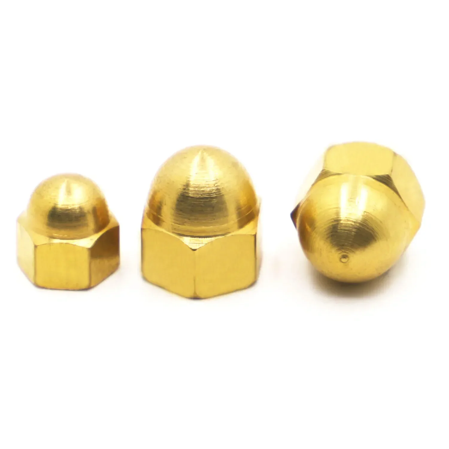M3 M4 M5 M6 M8 M10 M12 M14 M16 Copper Cap Nut Acorn Dome Head Hex Nuts  Brass Acorn Nuts DIN1587