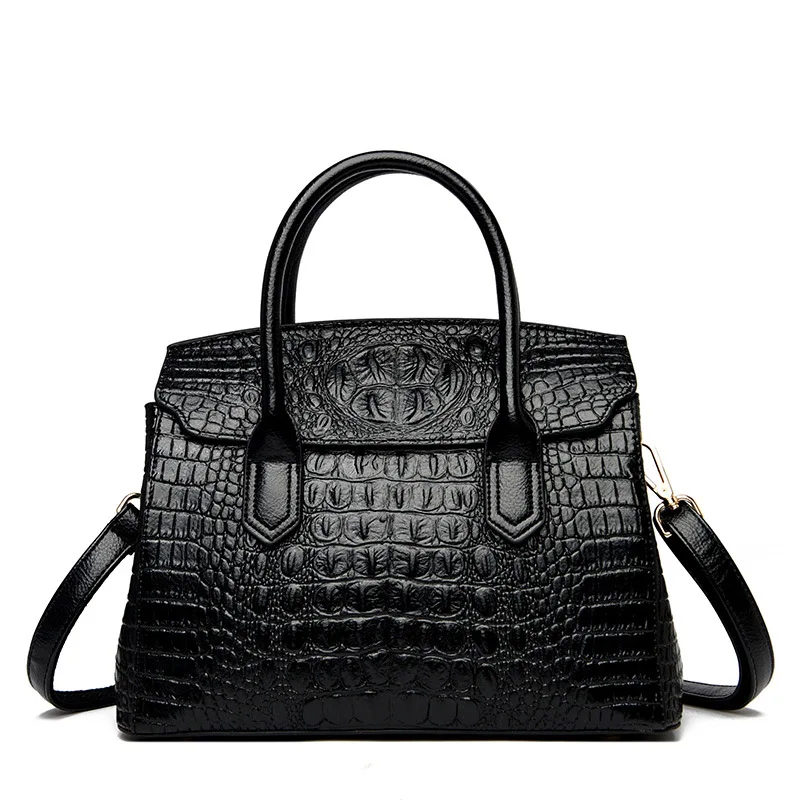 

Women's bag 2025 new European and American retro trend crocodile pattern women's bag crossbody bag versatile women's handbag ita