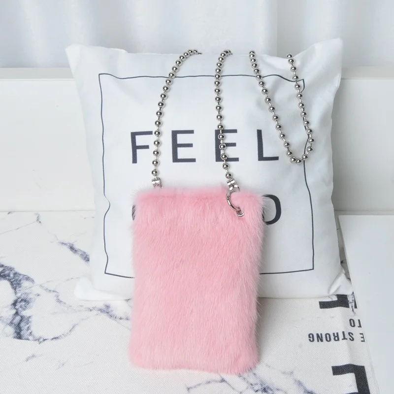 

Mini Luxury Women's Fur Crossbody Bag Imported Mink Fur Plush Phone Bag New High Quality Pop Mini Fanny Pack