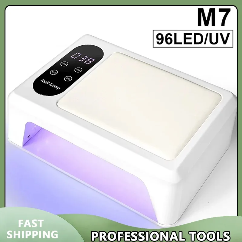 

Professional 96 LED Nail Lamp for UV Gel Polish Quick Curing with 4 Timer Options Sensor Dryer for Manicure Salon Tools