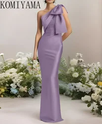 Customized One Shoulder Satin Elegant Mermaid Cocktail Dresses Prom Dress For Women Design Long Bodycon Formal Evening Gowns