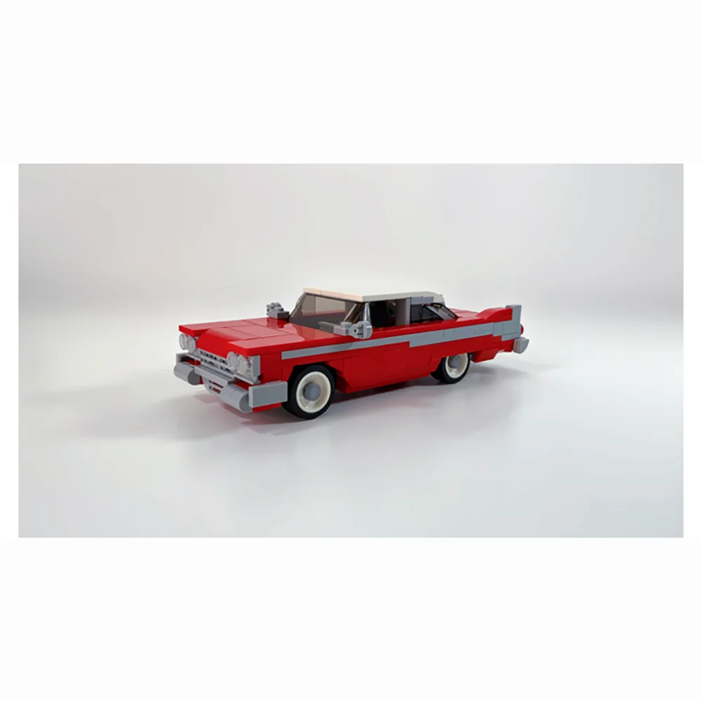 345PCS MOC Speed Champions 1958 Plymouth Fury Sportscar Model Building Blocks Technology Bricks Creative Assembly Kids Toys Gift