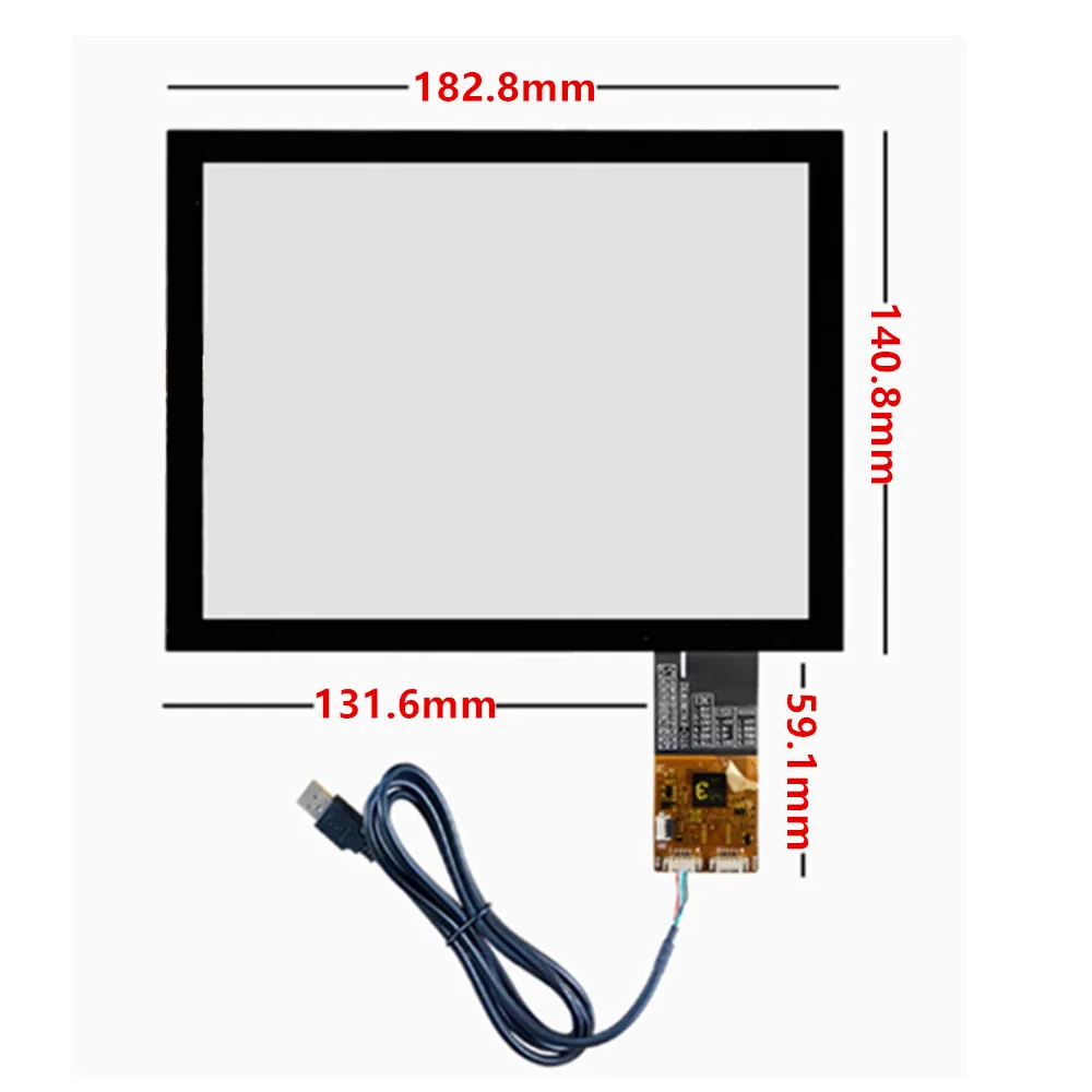 8-inch 6pin Capacitive Touch Screen+USB Driver Plug Play For Multimedia Navigation Industrial Equipment Touch Raspberry Pi