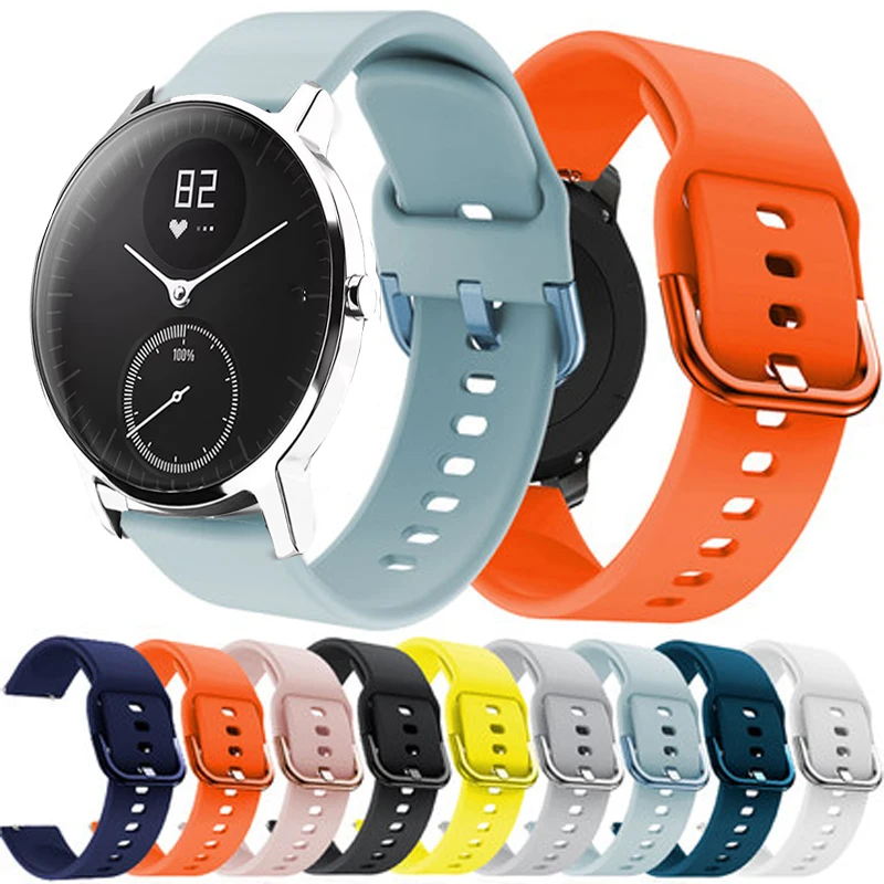 20mm Silicone Watch Strap For Nokia Withings Steel HR 40mm Smartwatch Bracelet Correa For Nokia Withings Steel HR Sport 40MM