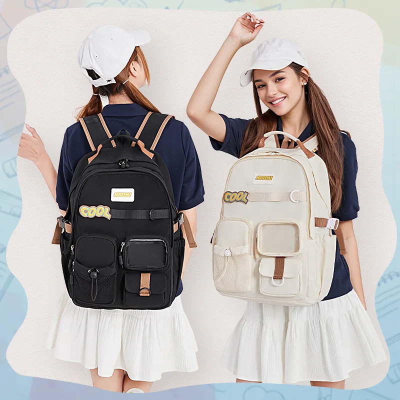 Durable Stain-Resistant Backpack for Girls,Large Capacity Travel School Bag for College,Lightweight Teen Bookbag,Back to School