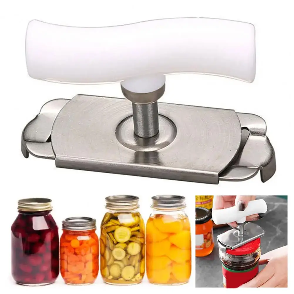 

Comfortable Handle Opener Adjustable Handle Opener for Arthritis Seniors Stainless Steel Lid Remover Bottle for Smooth for Lids