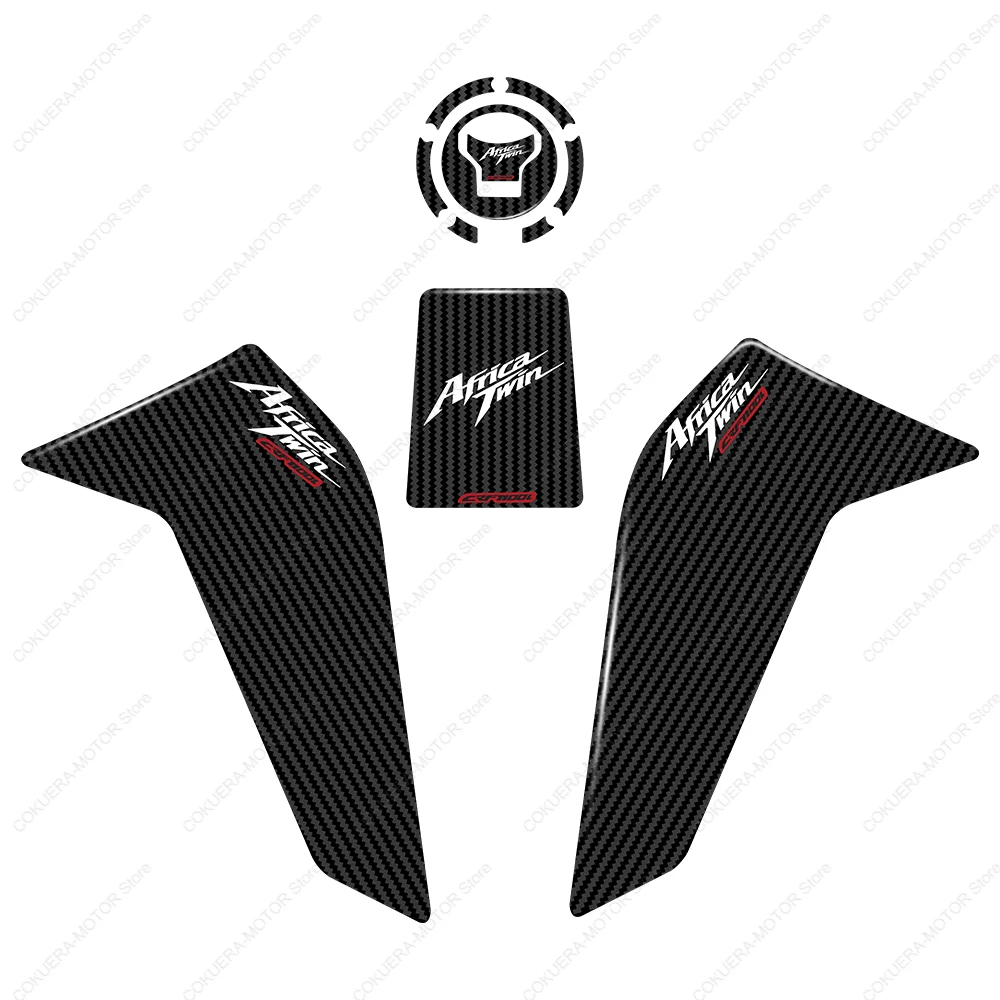 For CRF1100L Africa Twin 2020-2022 Motorcycle Tank Pad Sticker 3D Epoxy Resin Protective Sticker Set