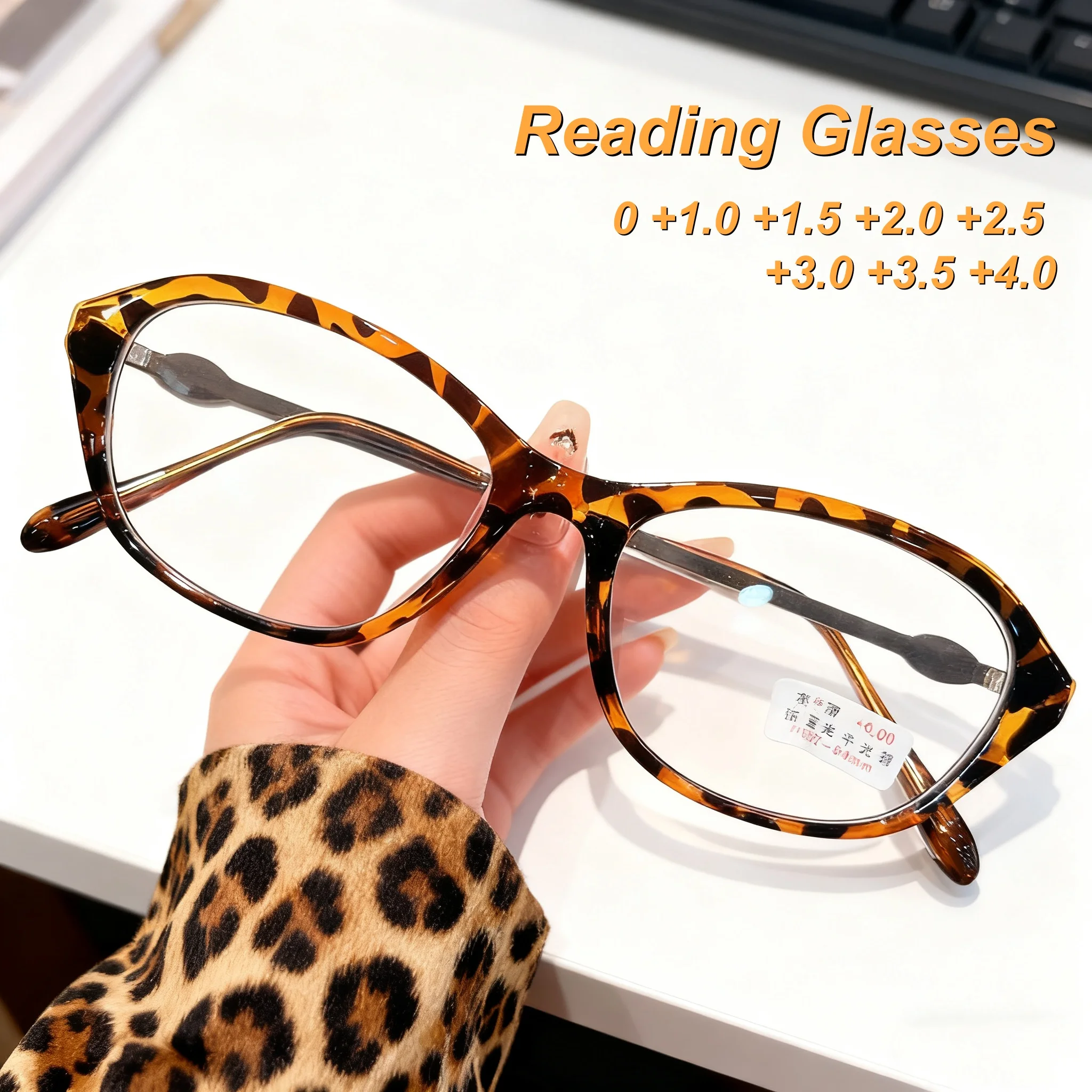 

2025 New Fashionable Personalized Cat Eye Women's Reading Glasses Ultra Light Neutral High Quality Anti Blue Light Glasses
