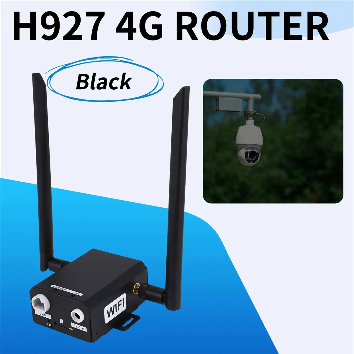 CH◆☆§H927 4G Industrial Grade Wireless Router 4G LTE CAT4 150Mbps SIM Slot WiFi Router Up to 16 Users with 2 SMA Antennas-EU~HOT