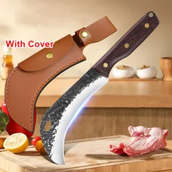Hand Forged Blade Fruit Knife Banana Durian Knife Wood Handle Boning Butcher Pineapple Knife Household Barbecue Utility Knives
