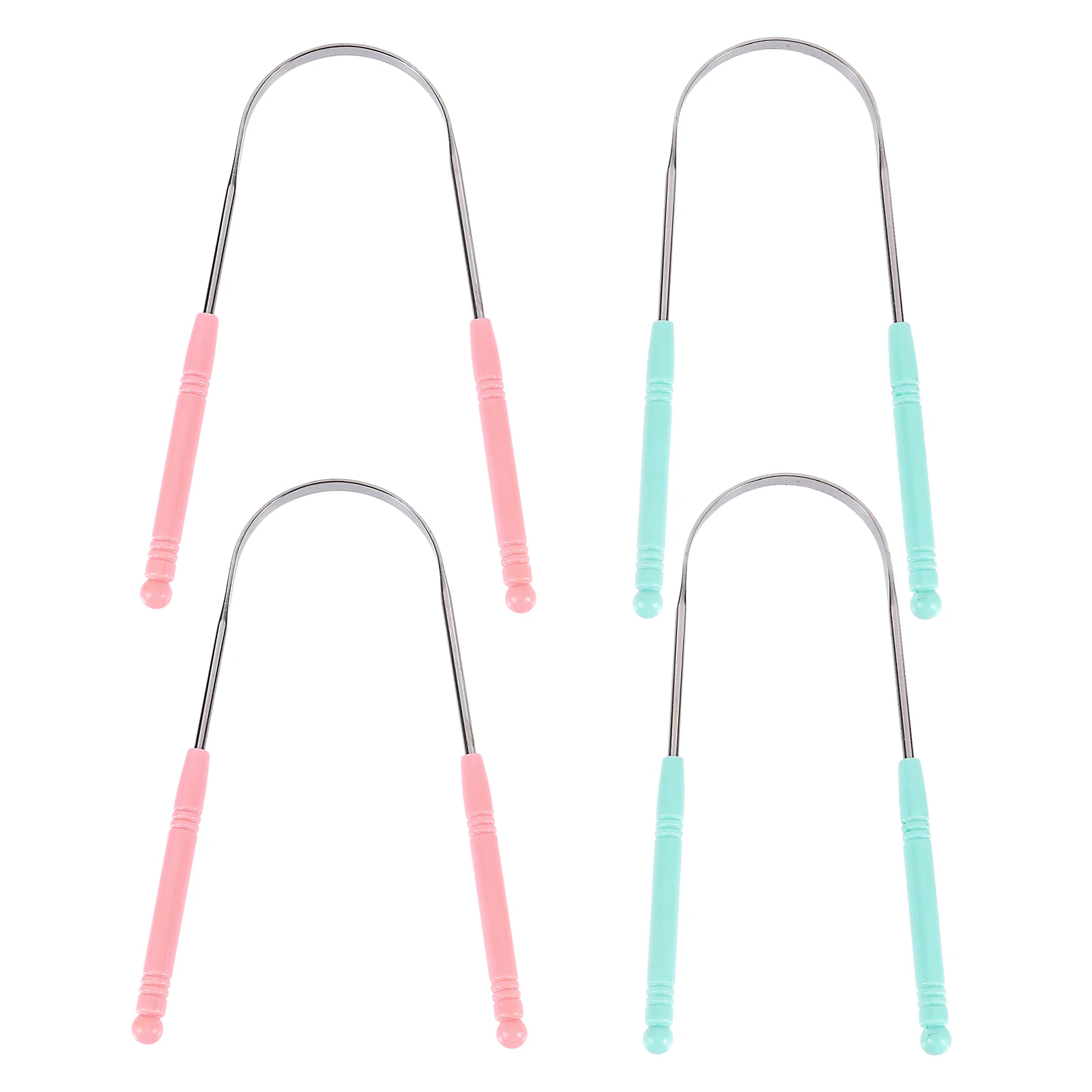 

4Pcs Tongue Scraper Stainless Steel al Cleaner Tool Home Travel Size Lightweight Ergonomic H Adult Teen Use