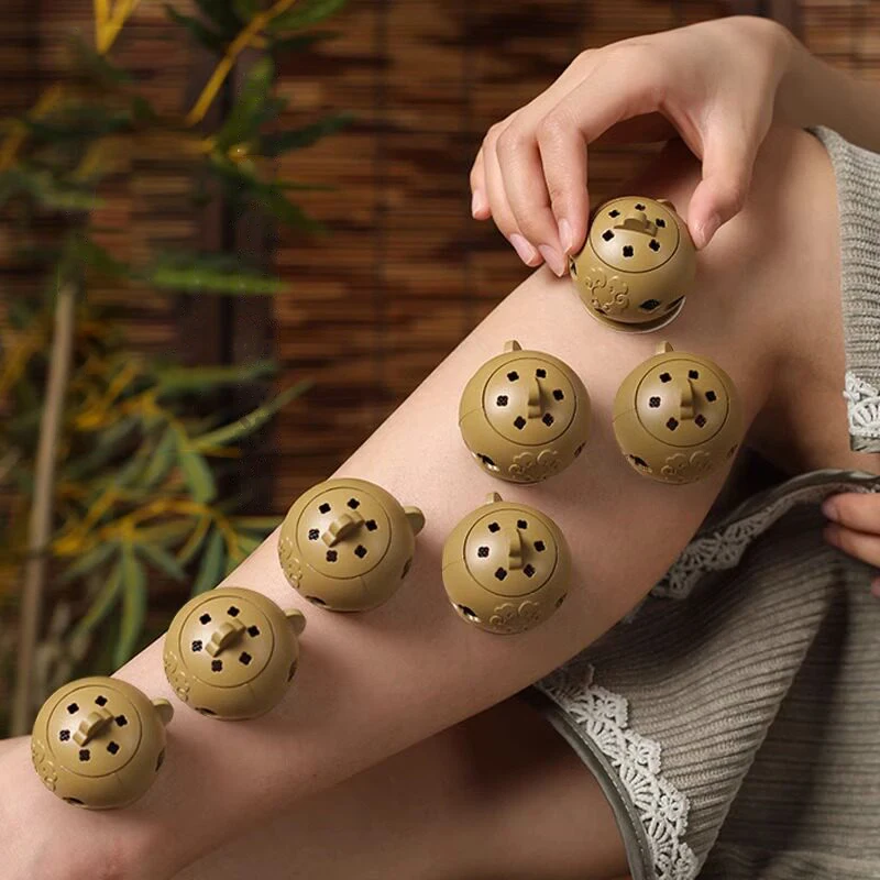 Portable Moxibustion Massage Box Reusable Heating Tool for Body Acupoint Wellness, Blood Circulation, Moxa Stick Warm Massage