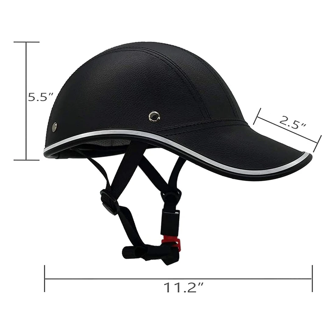 Capacetes de beisebol de bicicleta Capacete de bicicleta para adultos - ABS + couro PU Capacete de segurança de ciclismo com alça ajustável