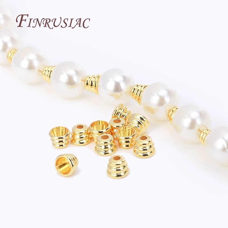 Wholesale 18K Gold Plated Metal Small Bead Caps Cone For Jewelry Making Supplies Tassel Cap DIY Tassel Jewelry Accessories