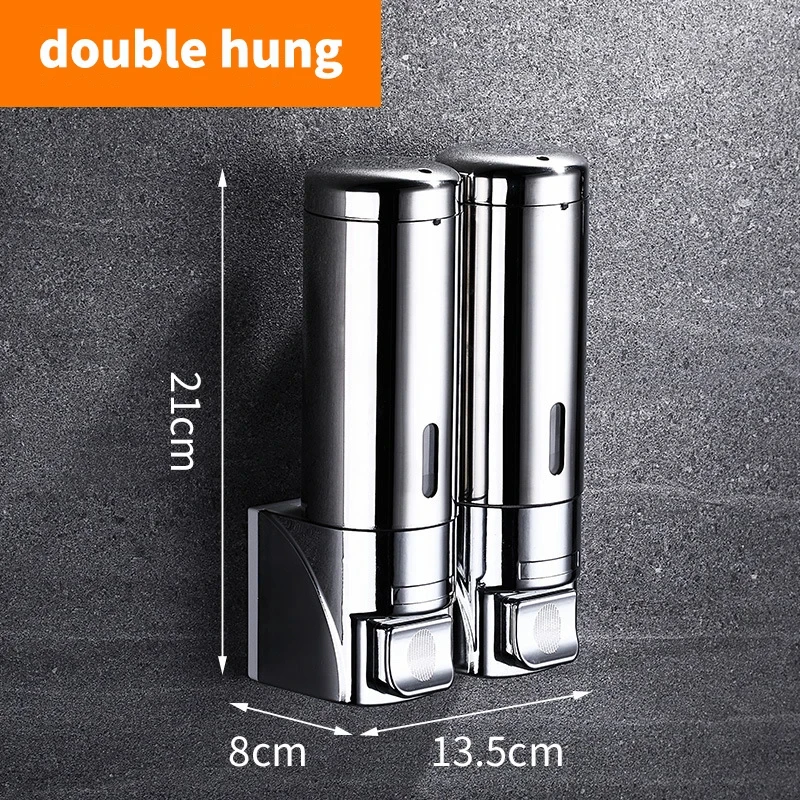 

Stainless Steel Soap Dispenser Wall Mounted Kitchen Accessories Bathroom Shampoo Shower Gel Dispenser Container Bottle Bathroom