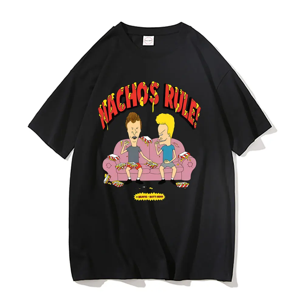 

Machos Rule Beavis and Butt Head Graphic T Shirt Men Women Casual Humor T-shirt Male Fashion Cartoon Funny Short Sleeve T-shirts