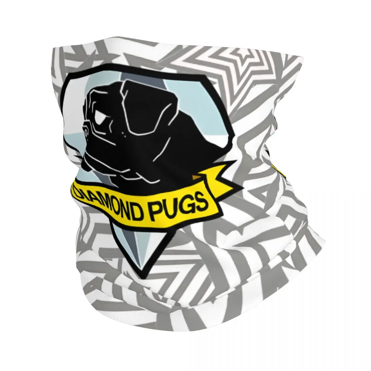 Diamond Pugs Diamond Dogs Bandana Neck Cover Motocross Wrap Scarf Hiking Unisex Adult Breathable