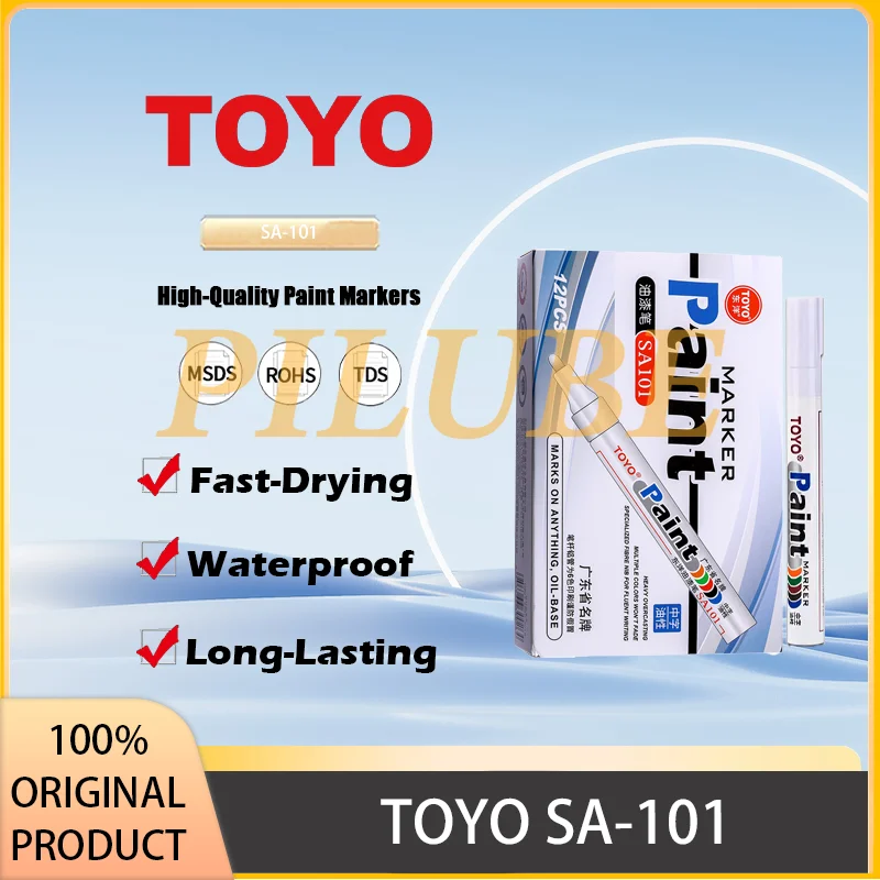 TOYO SA-101 페인트 마커 펜: 금속·목재·플라스틱 표면에 완벽한 마킹 솔루션