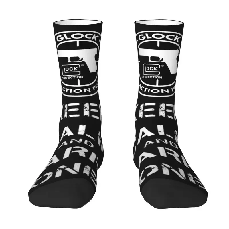 Keep Calm And Carry One Men's Crew Socks Unisex Funny 3D Printing Dress Socks