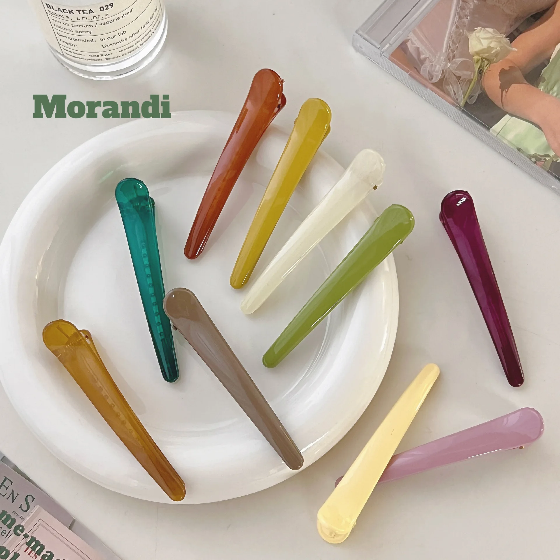 Morandi Color Professional Basic Hair Grip Clips Plastic Salon Styling Duckbill Hairdressing Sectioning Cutting Hair Clamps Clip