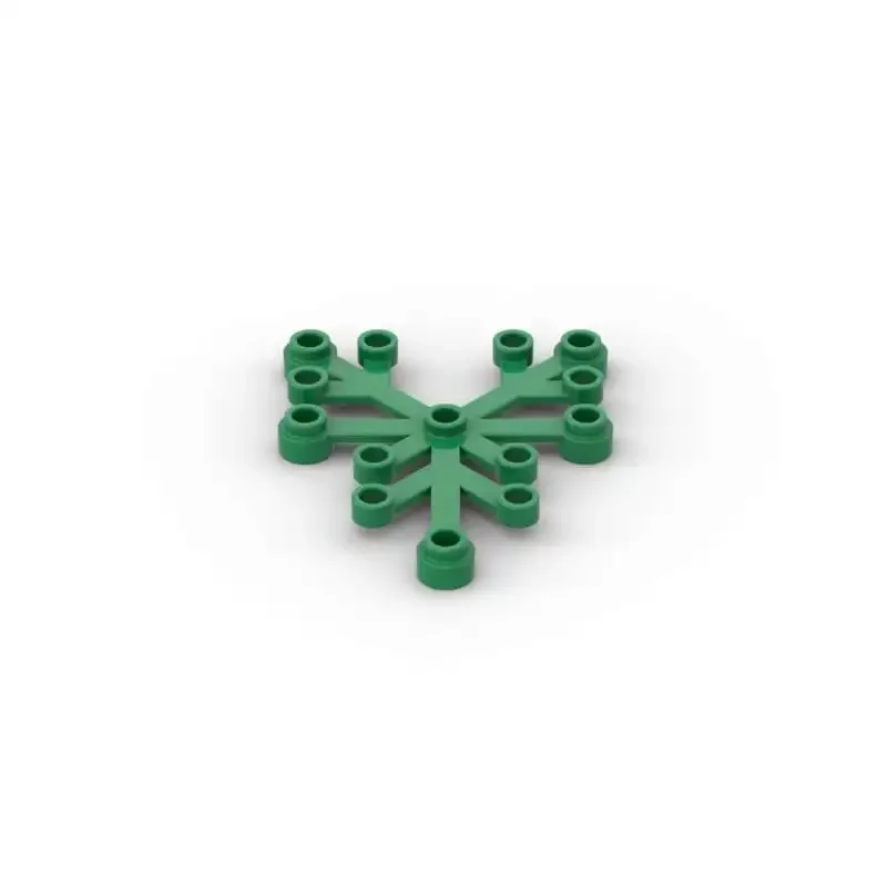 MOC 10PCS Part Bricks 2417 6x5 Plant Leaves Building Blocks Set Botanical Garden Tree Decoration Particle Toys Birthday Kid Gift