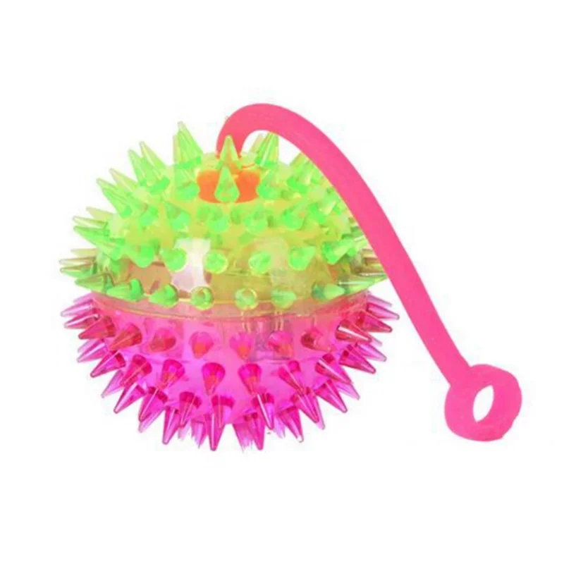 1Pc Kinderen Gloeiende Bal Speelgoed Led-Up Knipperende Zachte Stekelige Massage Bal Elasticiteit Leuk Speelgoed Kinderen Knijpen Anti Stress Speelgoed