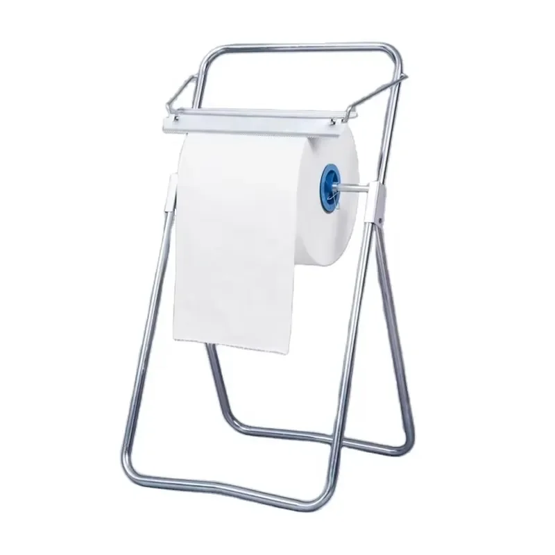Heavy Duty Stainless Steel Wall Mount Bracket for Giant Industrial Paper Roll Dispenser Durable Floor Standing Holder