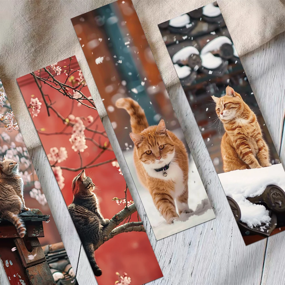 

30pcs The Forbidden City and Cat Bookmarks Cartoon Cute Reading Pages Book Markings Card Student Supplies Gift Bookmarks