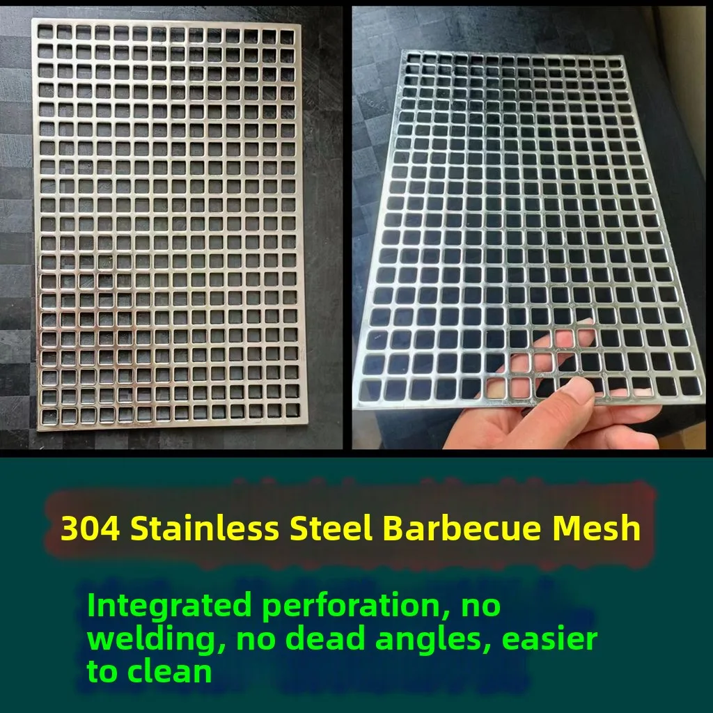 

Thiened One-Piece 304 Stainl Steel BBQ ill Me Hole Punching Fire Bowl id Stainl Steel Punching Pad Kitchen Cook...
