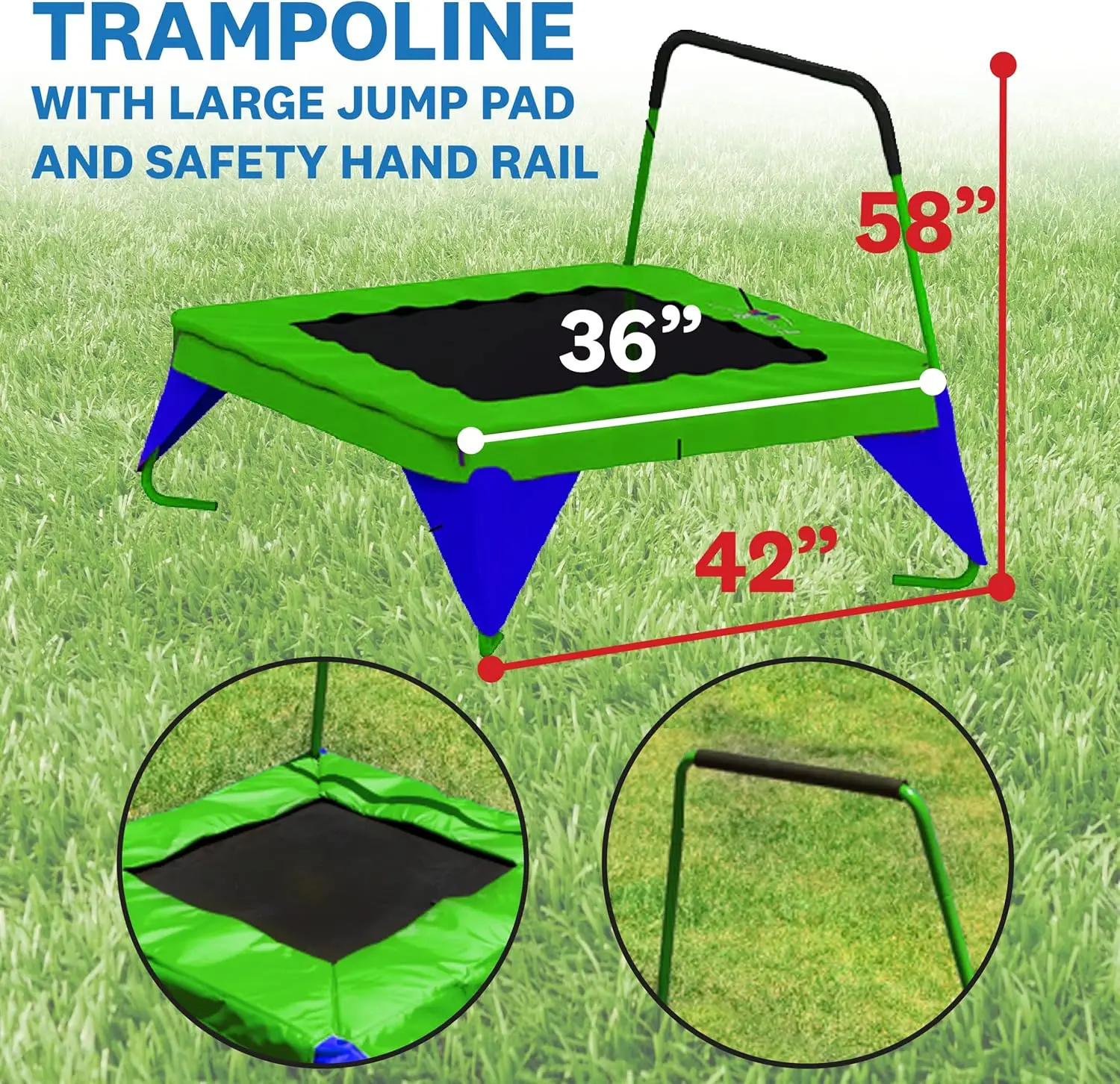 Ensemble de terrain de jeu Sports Outdoor 8 Stations, comprend un ensemble de balançoire, un toboggan, des barres de singe, un panier de basket-ball, un trampoline, du football et du basket-ball