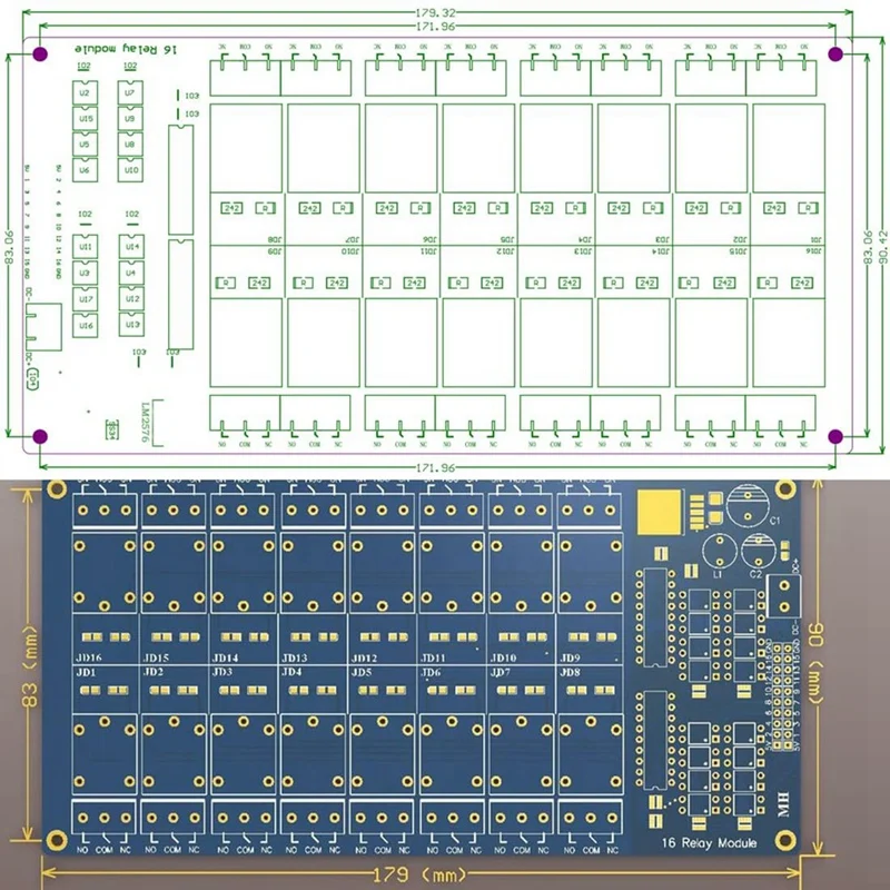 16 Channel 12V Relay Module Expansion Board With Optocoupler Low Level Trigger Expansion Board For Raspberry Pi