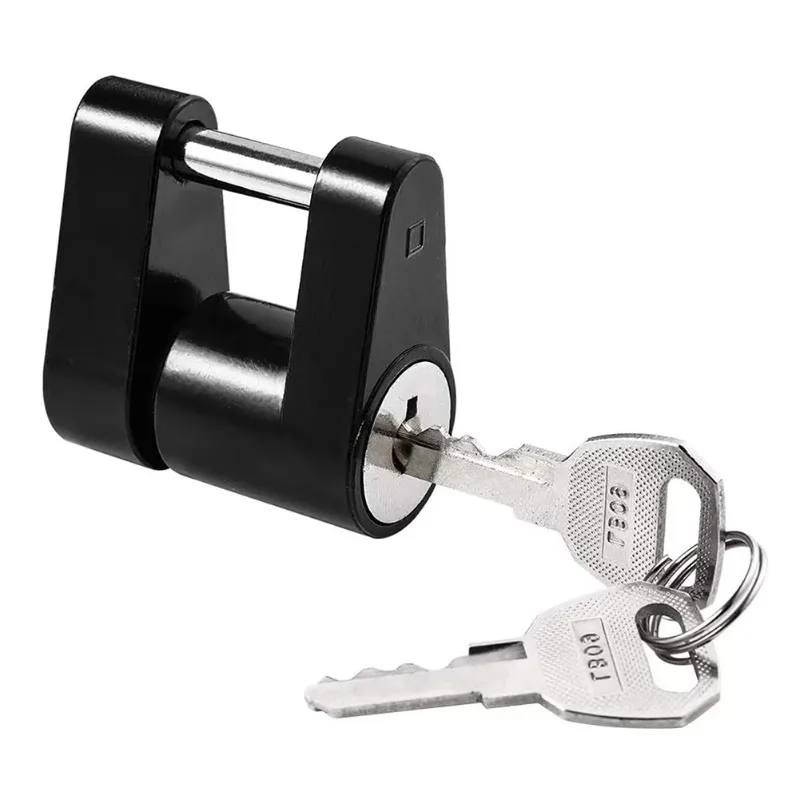 

1/4 Inch Trailers Coupler Padlock Hook Connector Tongue Locks Anti-theft Trailer Hitch Lock Hitch Security Protector Zinc Alloy