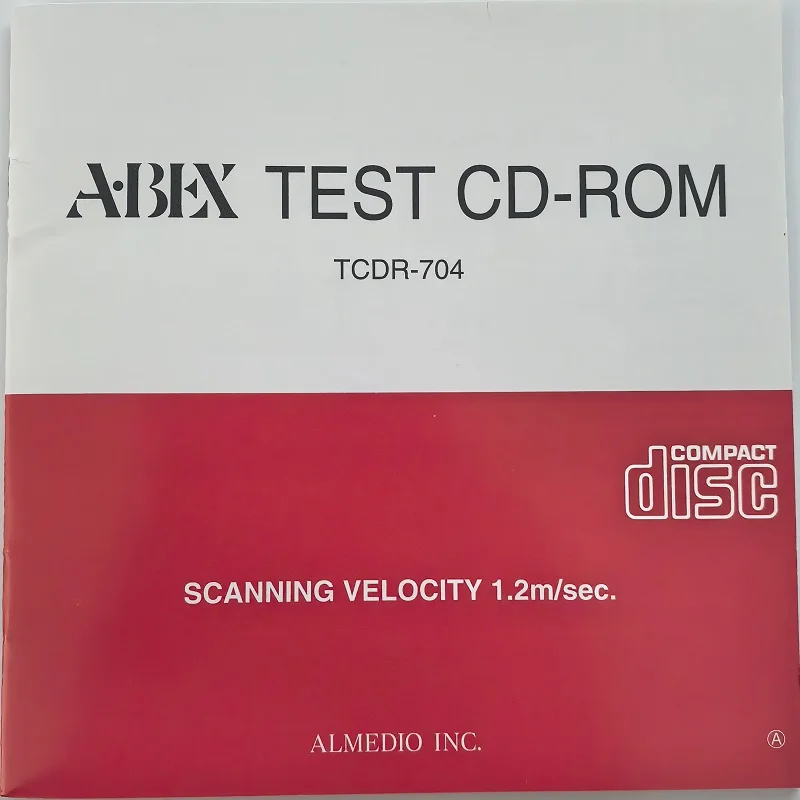 TEST CD TCDR-701,TCDR-704 Test Discs designed for various kinds of evaluation, measurement and adjustment of CD-ROM Drives etc.