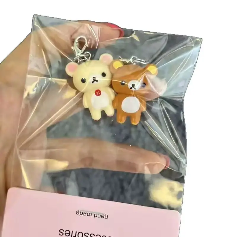 Rilakkuma Keychain Cute Kawaii Japanese Style 3d Resin Bag Backpack Pendant Charm Handmade Birthday Gift For Girls Kids - view 5