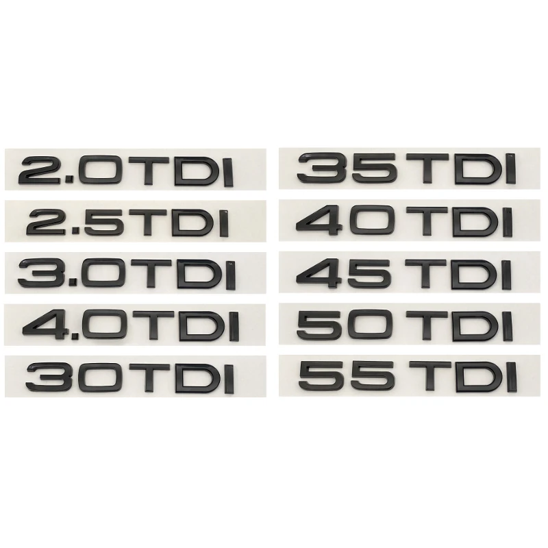 3D ABS Car Rear Trunk Logo Sticker 2.0 3.0 4.0 30 35 40 45 50 55 60 TFSI TDI V6T 2.0T For Audi A1 A3 A4 A5 A6 A7 A8 Q2 Q3 Q5 Q7