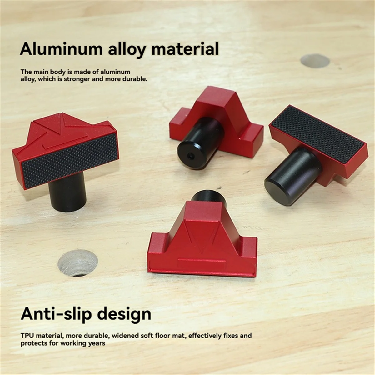 

ABNJ 2Pcs Bench Dogs,19mm Diameter Woodworking Bench Stops with TPU Gaskets for Clamp Workbench - Workshop Tools 19mm